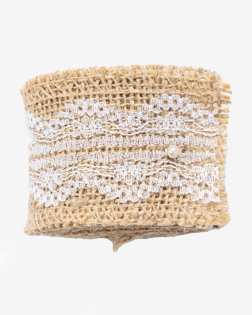 Natural Jute Burlap Lace Ribbon