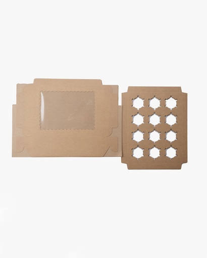 [FKTW3225P10] Kraft Box w/Window 12