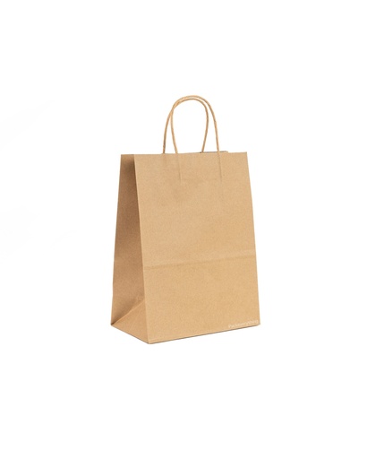 [FKPB2111] Kraft Paper Bag, Food, (7) - Fits 2 Cup Holder