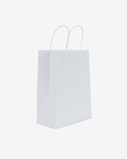 [FKPW2111] White Kraft Paper Bag, Food (7) - Fits 2 Cup Holder