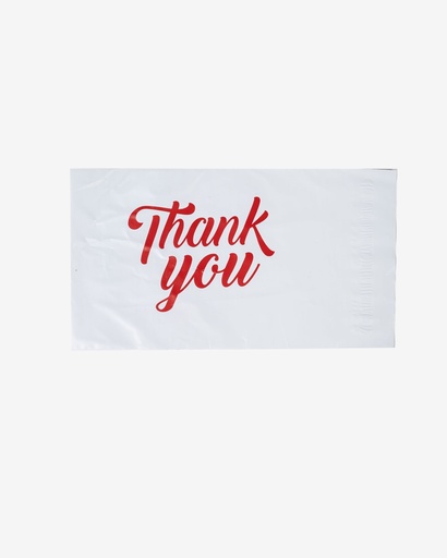 [PMTY1725P10] Mailing Bag White Red Thank You